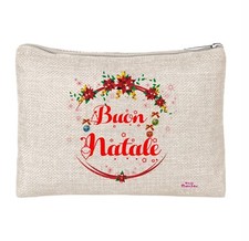 pochette donna porta oggetti scritta buon natale idea regalo simpatica natale