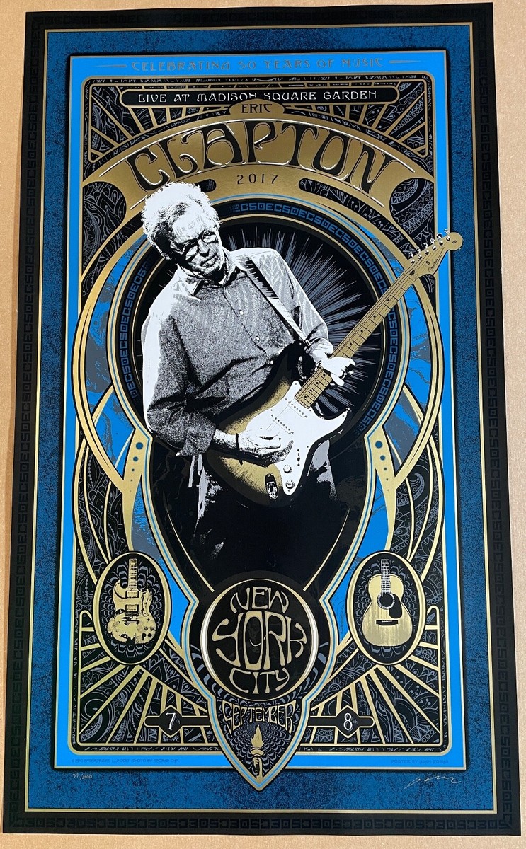 ERIC CLAPTON 2017 MADISON SQUARE GARDEN POSTER Ltd Edition