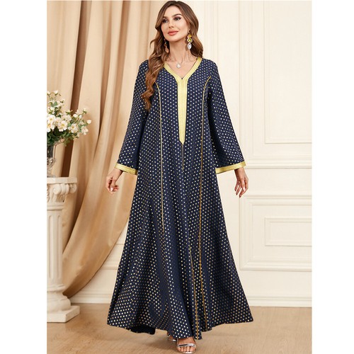 Muslim Floral Kaftan Islamic Women Maxi Dress Ramadan Dubai Caftan Moroccan Gown - Picture 187 of 216