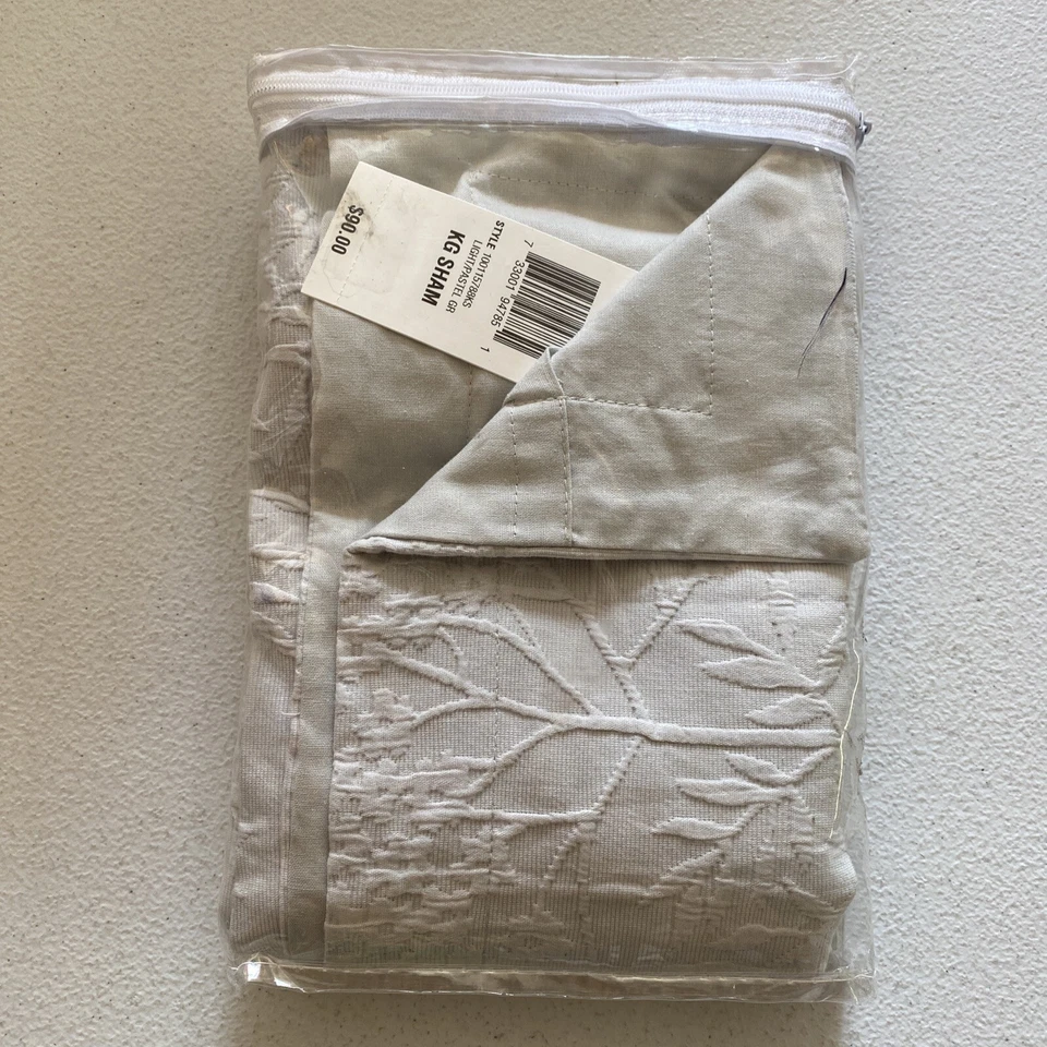 Colección Martha Stewart Floral Matelasse King Sham, Gris 👍 Foto 2 de 4