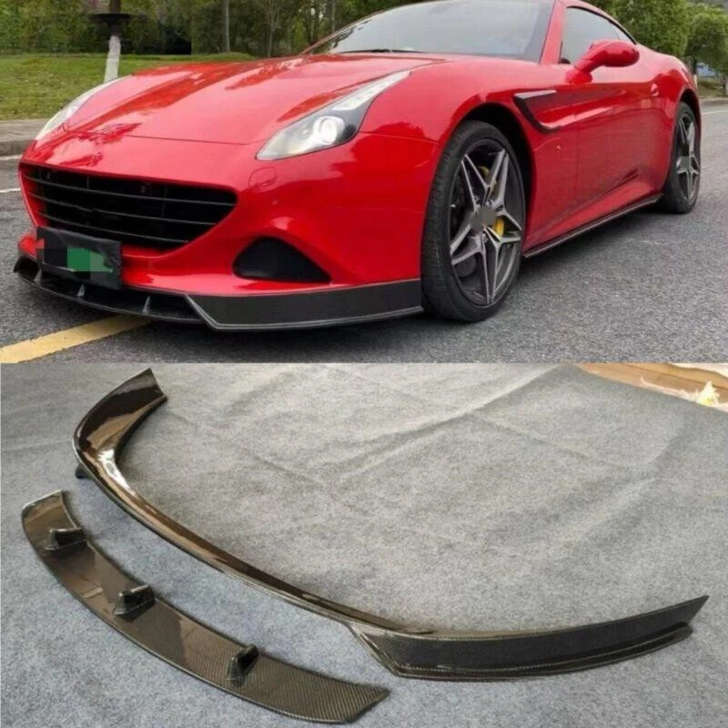 Fits Ferrari California T 2015-2018 Real Carbon Fiber Front Bumper Lip Body Kits - Image 2 of 3