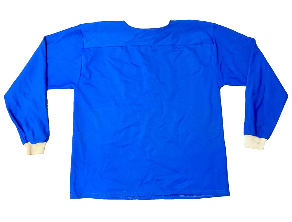 Sudadera vintage años 60 HUSQVARNA corona azul escudo logotipo motosierra/motocicleta - XL Foto 2 de 4