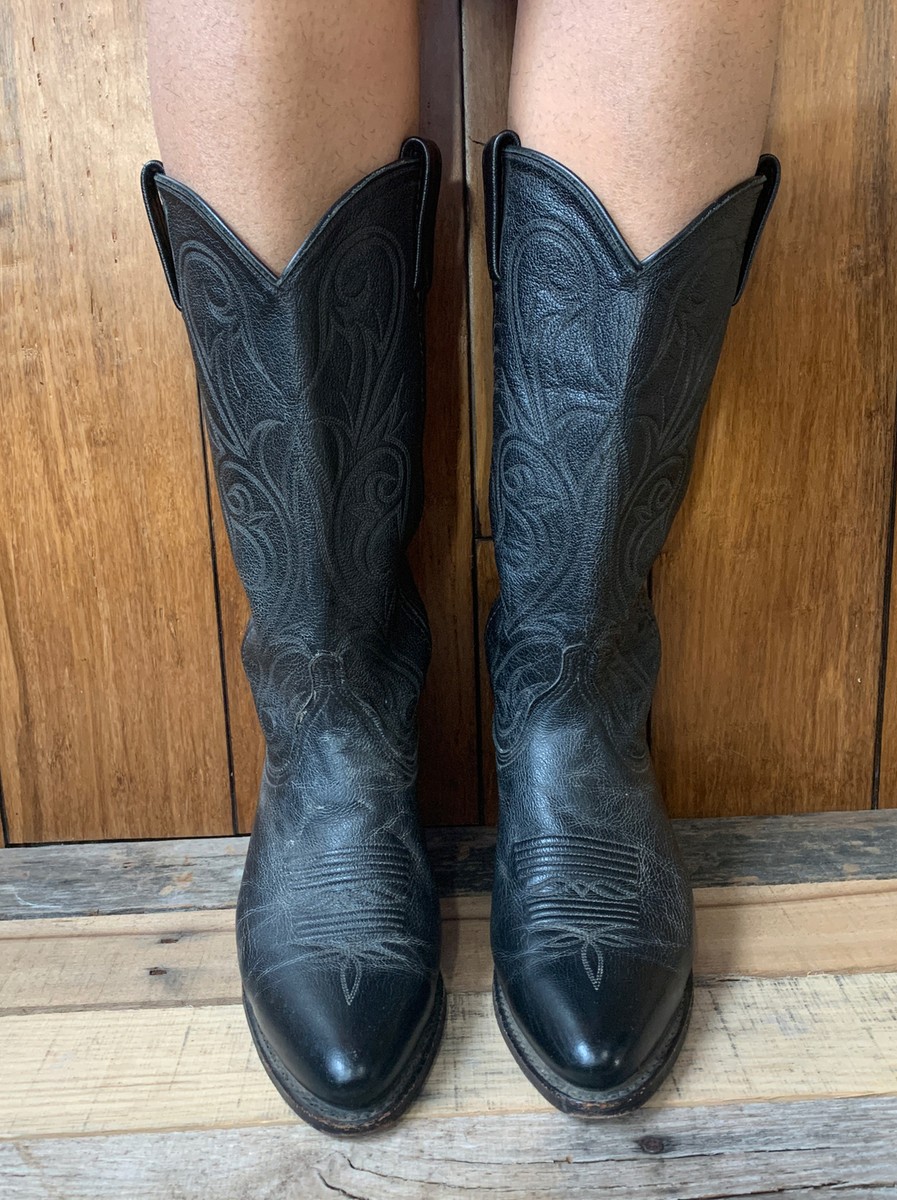 Vintage Cowboy Boots 1980s Dan Post Boots Western Rancher Work
