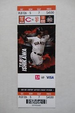 SAN FRANCISCO GIANTS VS CINCINNATI REDS 5/15/2018 FULL TICKET ~ TRAVIS ISHIKAWA