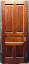 30"x77" Antique Vintage Old Victorian Interior SOLID Wood Wooden Door 5 Panels