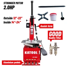 2.0HP Bead Blaster 24" Clamping Tire Changer Machine with 4 Aluminum Pedal KT810