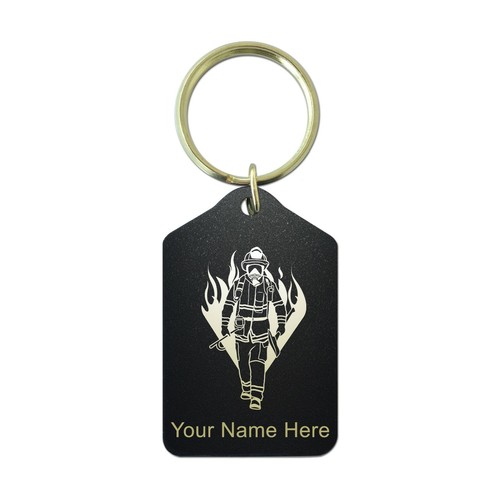 Metal Keychain, Fireman, Firefighter 
