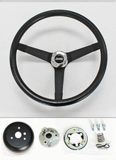 14 34 Vintage Black On Black Steering Wheel Fits Jeep Cj5 Cj7 Yj Wrangler