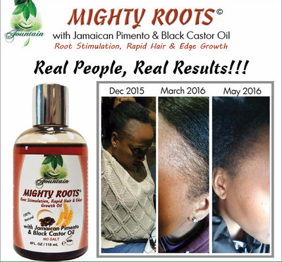 Fountain Mighty Roots Jamaican Black Castor - Pimento Hair Growth -Treatment Cap