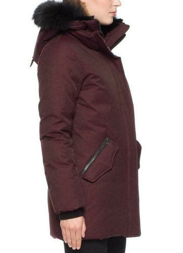 Down Parka Real Fur Trim Hood Women's M 