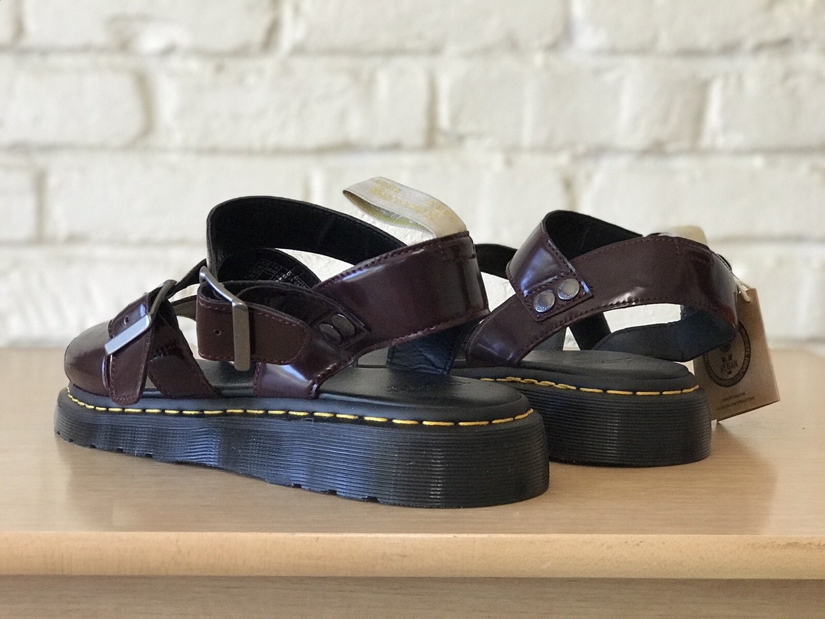 New Men’s Dr Martens Size 14 Gryphon Leather Red Brown Buckle Sandals Summer The newest addition to the Gothic Americana family. This  main image 3
