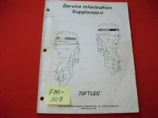 1998 EVINRUDE/JOHNSON/OMC O/B 70FTLEC 4-STROKE SERVICE MANUAL SUPPLEMENT VGC