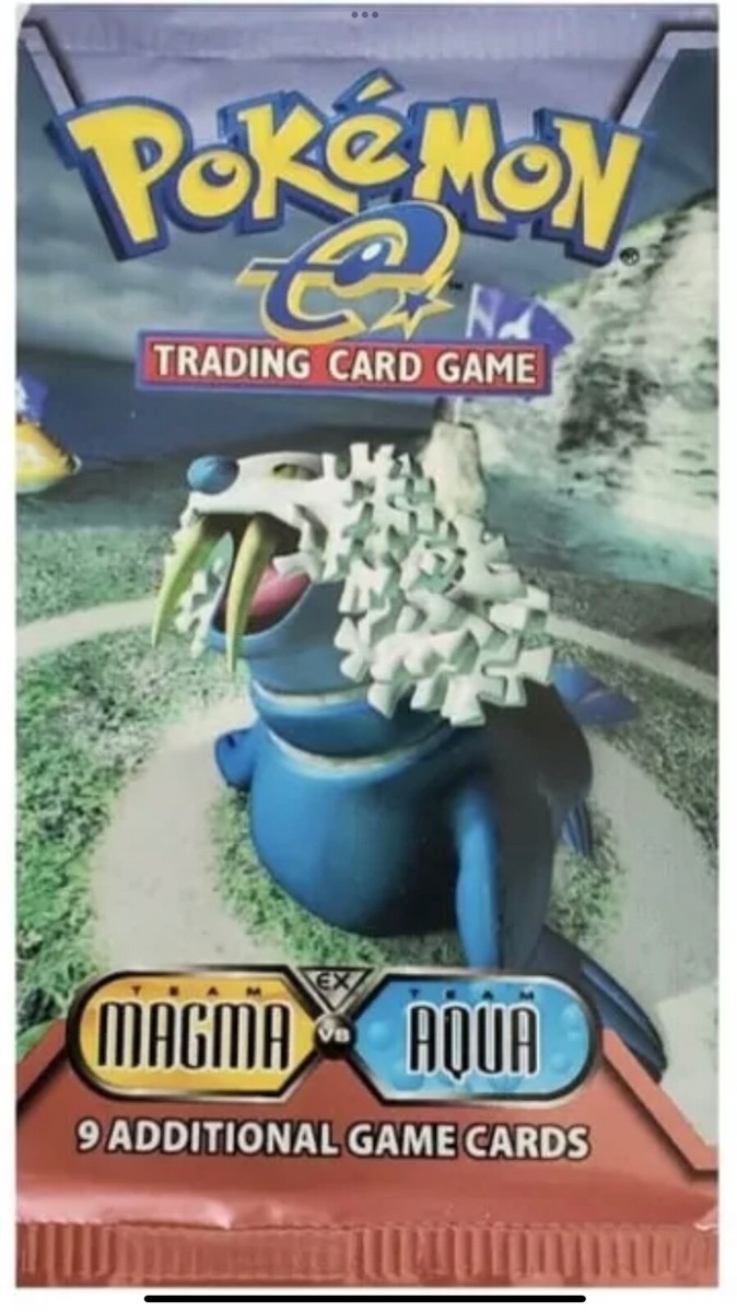2004 Pokemon Card Game (TCG) - ex TEAM MAGMA vs TEAM AQUA - Empty Booster  Packs