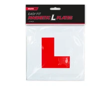 2 x EASY FIT FULLY MAGNETIC CAR L PLATES SECURE FIX DVLA APPROVED
