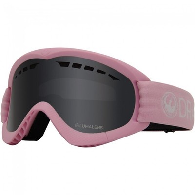 Dragon DXS Ski and Snowboard Goggles Pink Frame, Dark Smoke Lumalens New