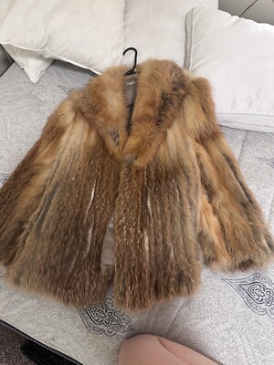 women's real red fox fur jacket