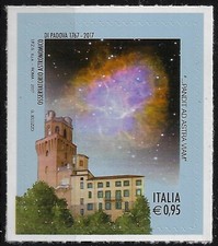 2017 italia repubblica Osservatorio di Padova MNH