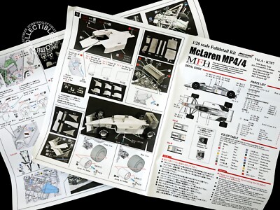 MFH Model Factory Hiro 1/20 McLaren MP4/4 K-708 Ver.B Full Detail