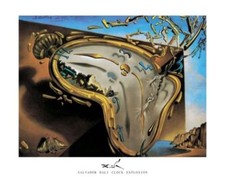 Salvador Dali Dali Clock Explosion print/poster 22" x 28" NOS (b460)
