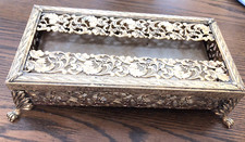 Vintage ORMOLU Gold Plated STYLEBUILT Tissue Holder