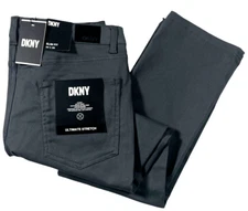 NWT DKNY Mens Ultimate Stretch Pants Stanton Slim Fit 32, 33, 34, 36, 38 Gray D1