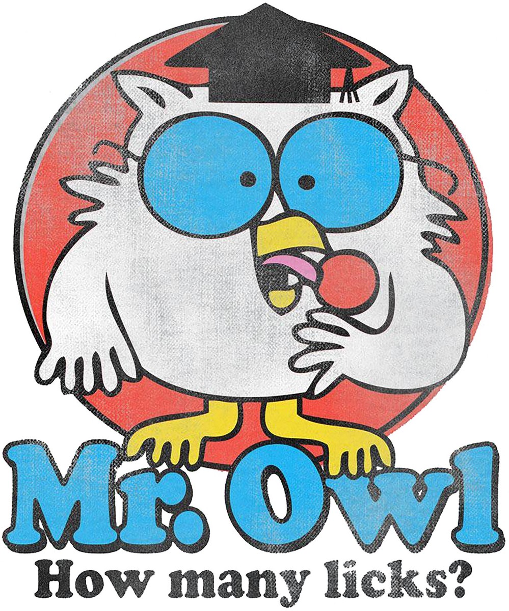 Tootsie Roll Mr. Owl Iron On Transfer - T-Shirt + Other Light