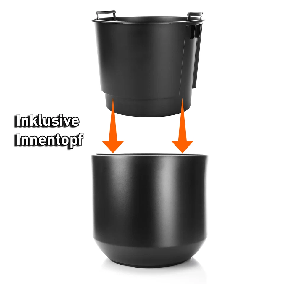 Blumentopf Innentopf Pflanzkübel Pflanztopf Blumenkübel 46 und 58 cm anthrazit - Bild 3 von 4