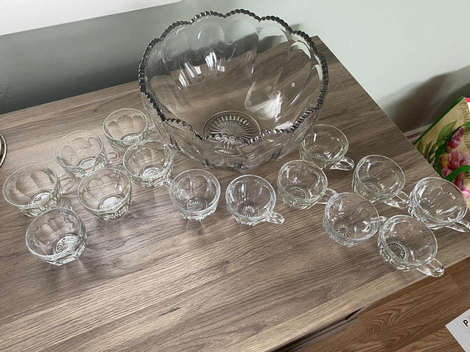 Heisey Glassware Punch Bowl Set eBay