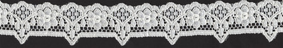 1&1/2'' IVORY LACE FABRIC TRIM 36 YARDS TRIMMING BRIDAL TRIM