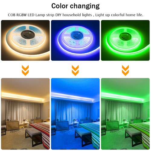 5M COB Strip Lights Seamless 24V RGBW/RGBWW Led Strip Light Flexible Dimmable UK - Picture 12 of 14