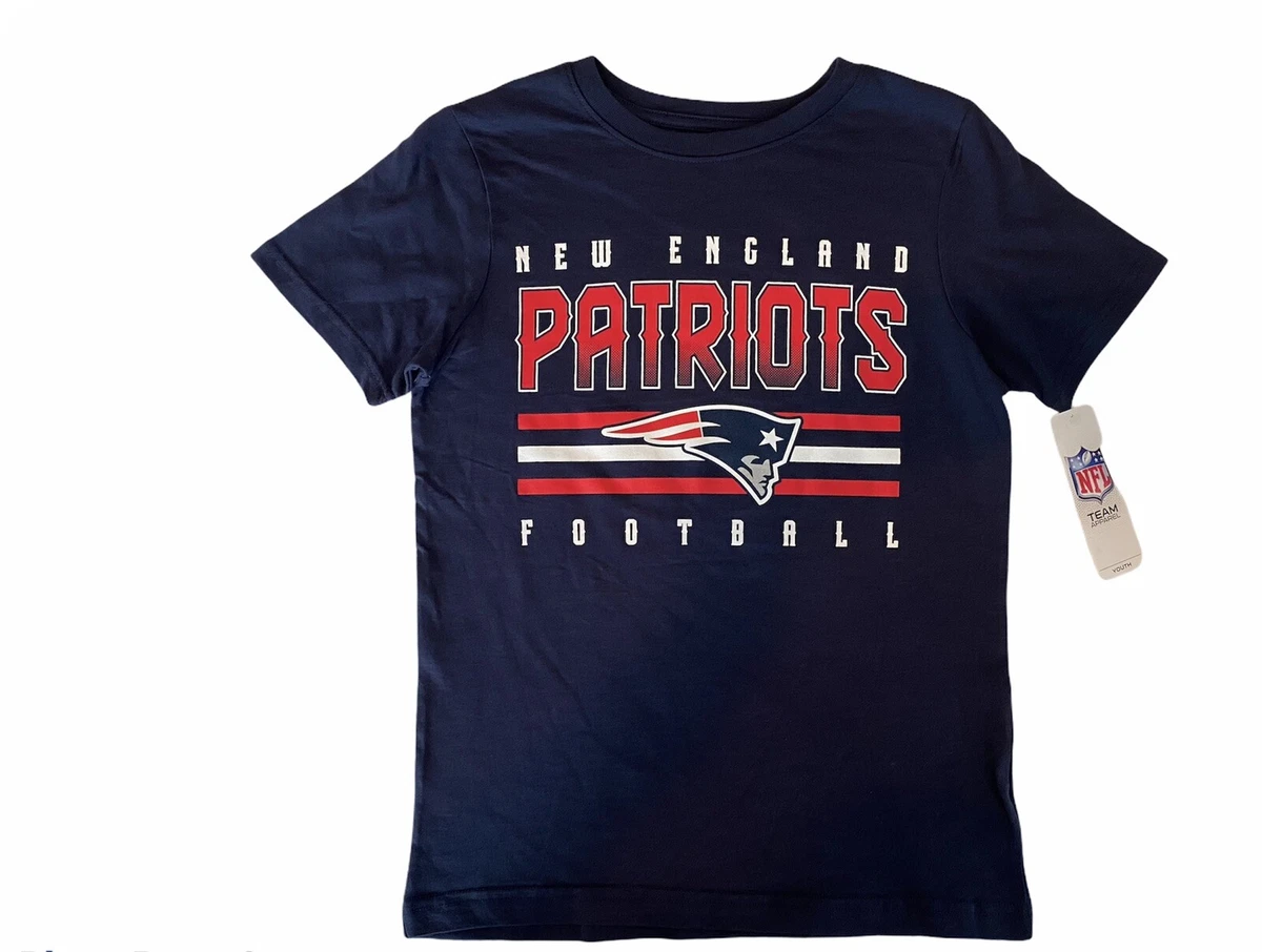 NFL New England Patriots Boys Tshirt Sz L Large 12 14 Blue Shirt