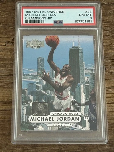 1997 Metal Universe Championship #23 Michael Jordan PSA 8