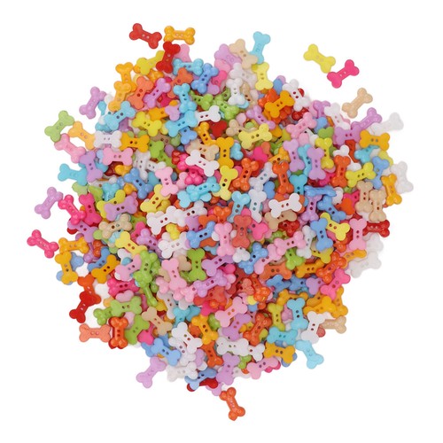 1000Pcs Dog Bone Buttons Cute Dog Bone Two Holes Plastic Craft Buttons - Picture 4 of 12