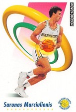 1991-92 SkyBox Basketball Sarunas Marciulionis Golden State Warriors #95