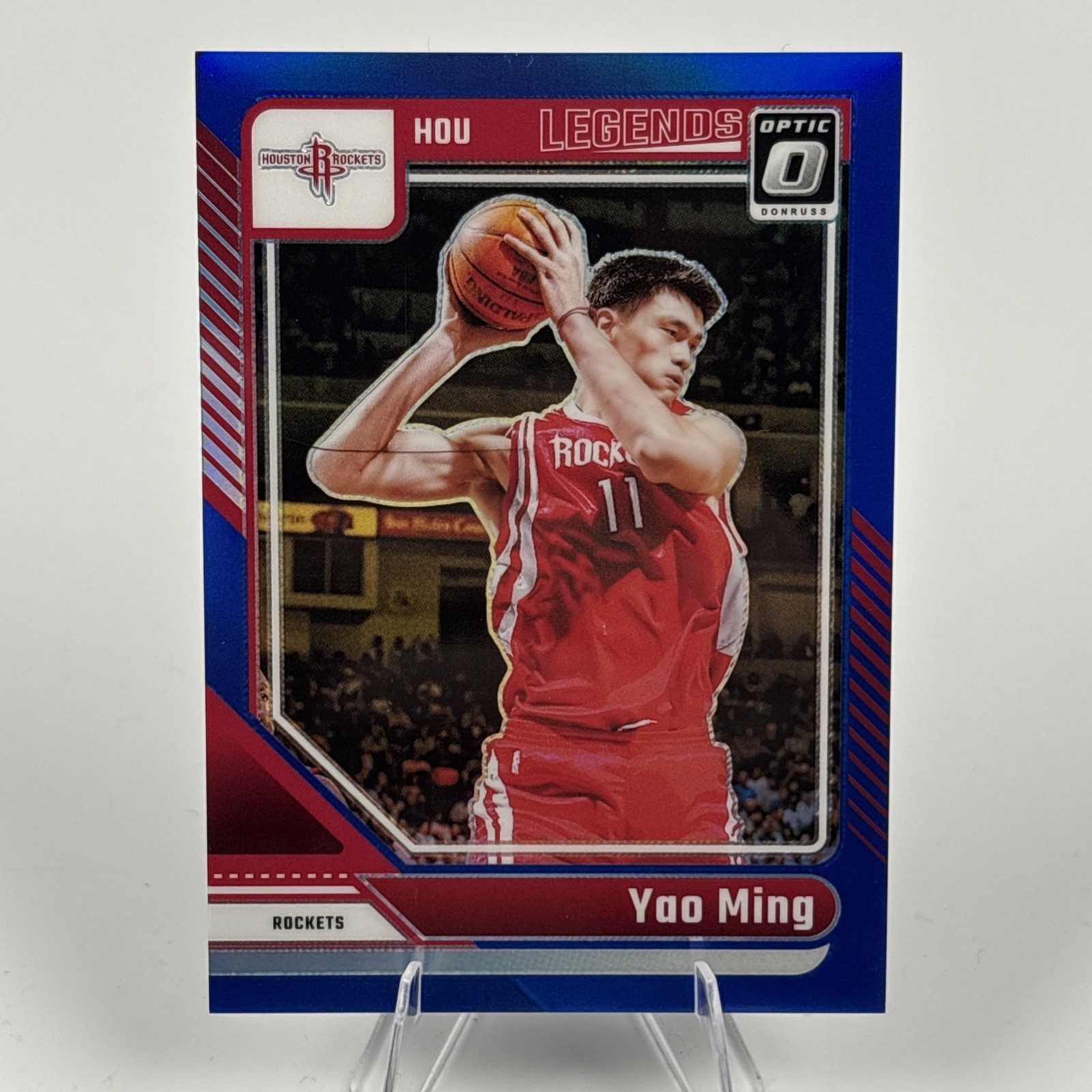2024-25 Donruss Optic Holo Yao Ming Legends Blue Prizm /49 Rockets #226