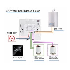 Black Smart Thermostat For Home Touchscreen Programmable Temperature Contro FIG