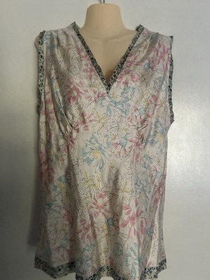Sundance 100% Silk Blouse  A Beautiful Pattern Free Shipping  sz 14
