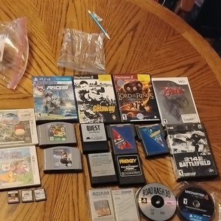 Nintendo Sony Square Enix Namco EA ADAM Video Game Lot NTSC U/C Cartridges Discs