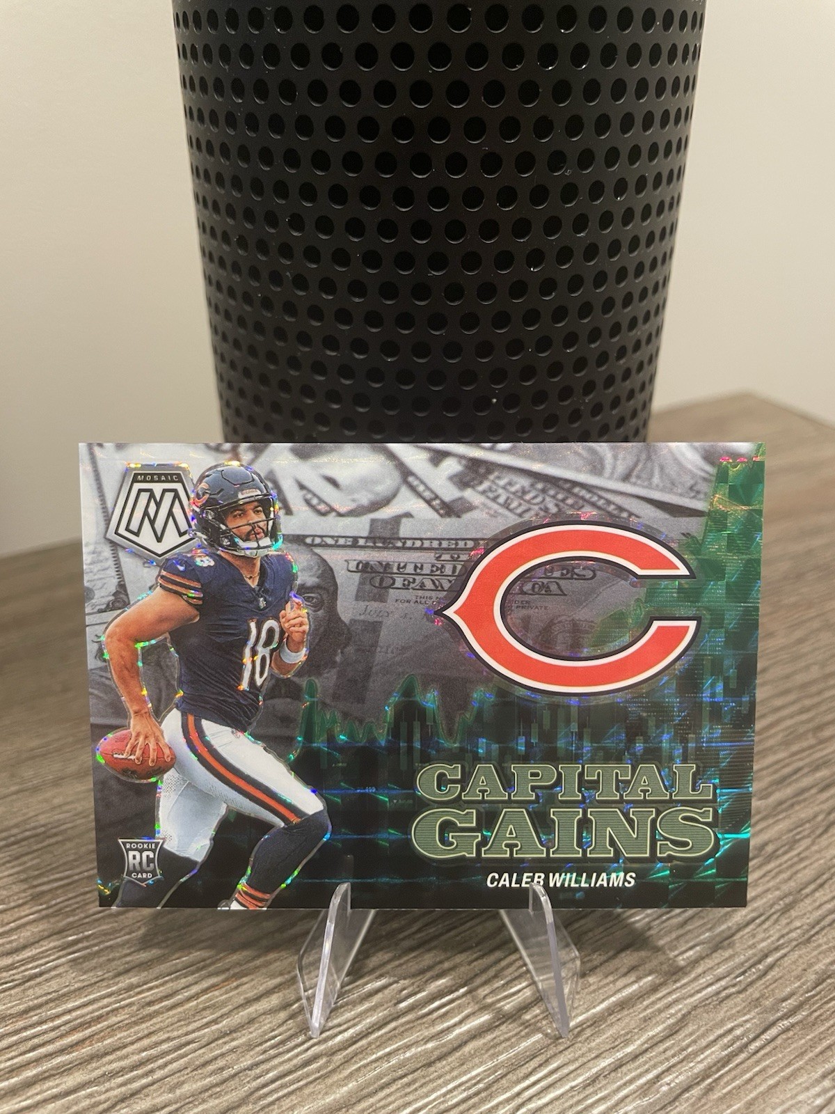 2024 Panini Mosaic - Capital Gains Caleb Williams #2 White Mosaic Prizm /25