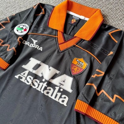 Hidetoshi Nakata #8 AS Roma 1999/00 Third Diadora Jersey Calcio