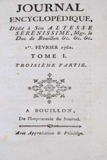 Journal encyclopédique  - AA.VV. (De l'Imprimerie du Journal) [1762]