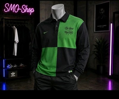 Nike Herren Rugby Shirt Langarm Schwarz Grün Limited Edition mit Box