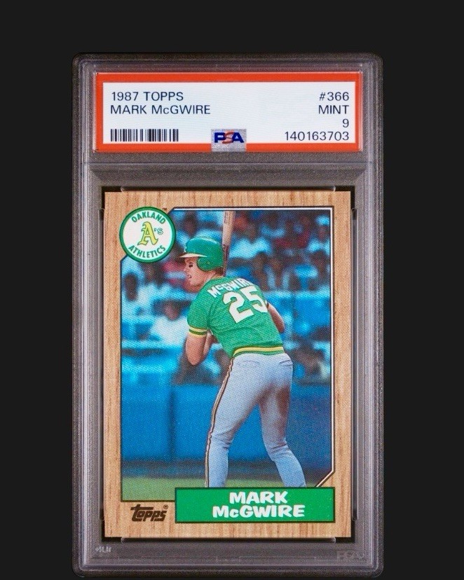 1987 Topps #366 Mark Mcgwire Rookie Card PSA MINT 9