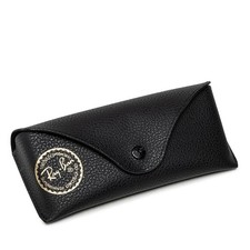 Authentic Ray-Ban Black Leather Soft Case For Glasses + Microfiber Cloth