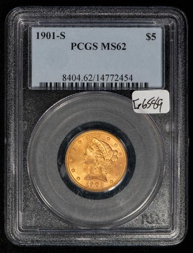 1901-S Liberty Half Eagle — photo from the most recent tracked eBay sale