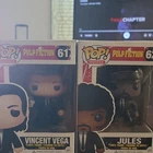 Funko Pop! Movies Pulp Fiction Vinyl Figures Lot Vincent Vega #61 Jules #62