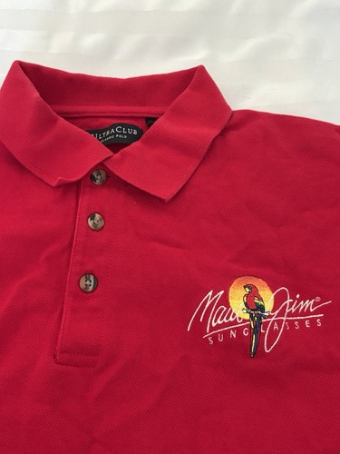 Maui Jim Sunglasses Logo Short Sleeve Shirt Ultra Club Classic Polo Red Men’s XL