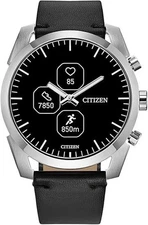 CITIZEN CZ SMART HYBRID 2ND GENERATION JX2010-04E BLACK DIAL LEATHER MENS WATCH