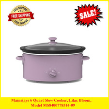 Mainstays 6 Qt Oval Slow Cooker Glass Lid Low...