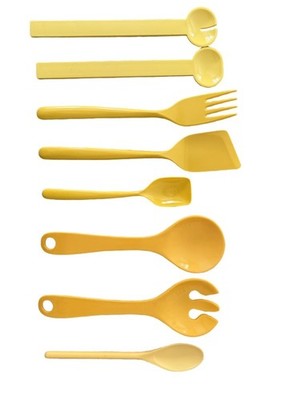 Vintage Copco Kitchen Cooking Utensils Yellow 8 piece miscellaneous